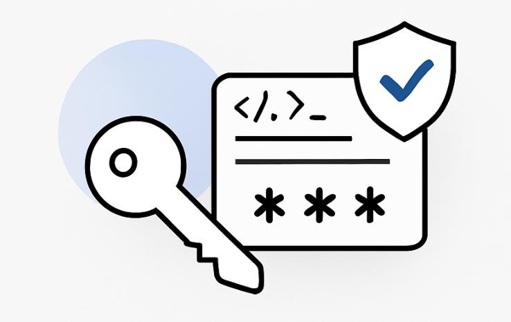 Futuristic visualization of authentication security and connected nodes